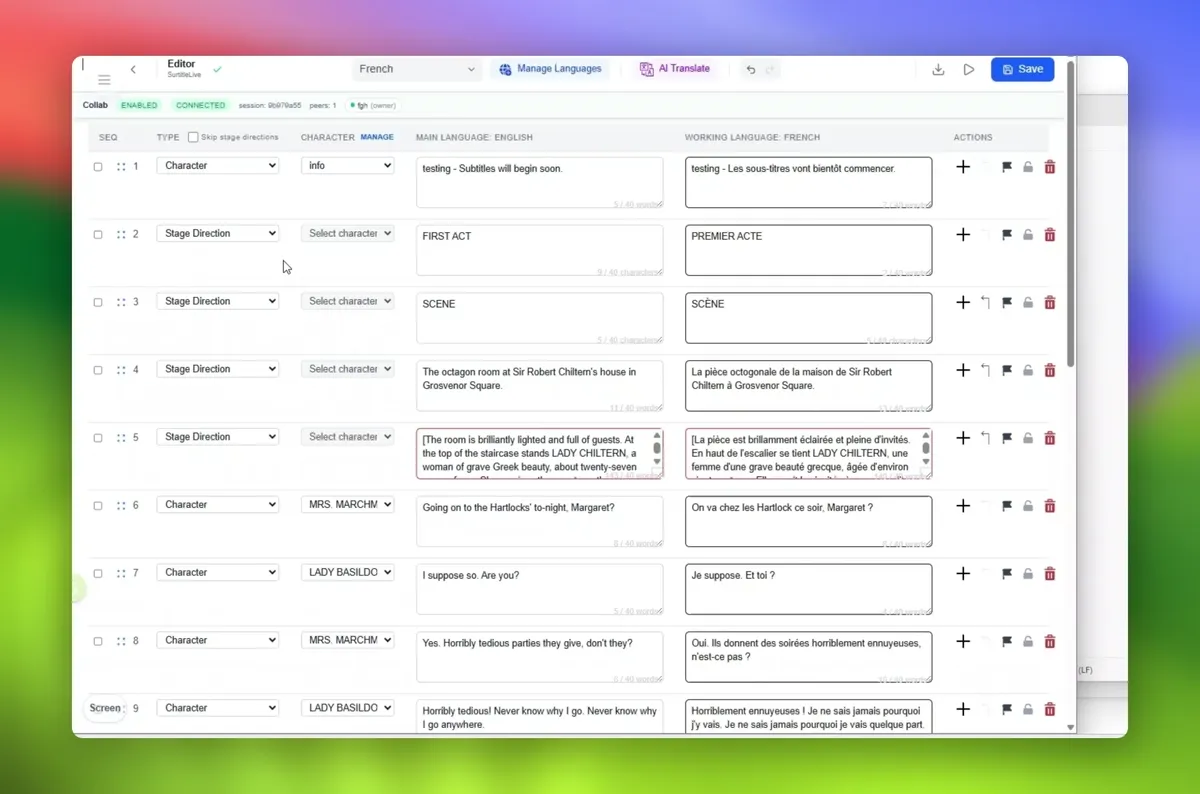 Figure 2: Simulation interface